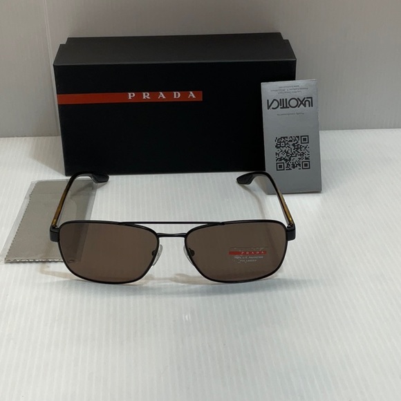 Prada men polarized square sunglasses sps 51u made in Italy - Picture 1 of 10